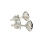 925 Sterling Silver Round-Shape Cubic Zirconia Cup-Setting Stud Earring for Women Girls