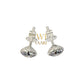 925 Sterling Silver Round-Shape Cubic Zirconia Cup-Setting Stud Earring for Women Girls