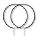 SJ SHUBHAM JEWELLERS™ Pure 925 Sterling Silver Small Crystal Beads Nazariya Anklet Payal for Women (Black) Gifts for Women (Pair/ 1 pc/Plain / 5 Ball Payal)