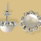 SJ SHUBHAM JEWELLERS™ 925 Sterling Silver Pearl Floral Shape Studs Tops Earrings For Women and Girls - JewelYaari By Shubham Jewellers