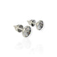 925 Sterling Silver Round-Shape Cubic Zirconia Cup-Setting Stud Earring for Women Girls