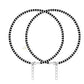 SJ SHUBHAM JEWELLERS™ Pure 925 Sterling Silver Small Crystal Beads Nazariya Anklet Payal for Women (Black) Gifts for Women (Pair/ 1 pc/Plain / 5 Ball Payal)