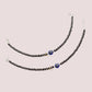 SJ SHUBHAM JEWELLERS™ Pure 925 Sterling Silver Small Crystal Beads Nazariya Anklet Payal for Women (Black) Gifts for Women (Pair/ 1 pc/Plain / 5 Ball Payal)