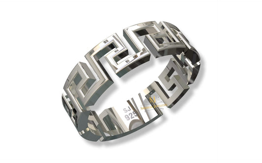 SJ SHUBHAM JEWELLERS? 925 Sterling Silver S Loop Band style Rings For Men and women Size : 9