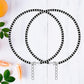 SJ SHUBHAM JEWELLERS™ Pure 925 Sterling Silver Small Crystal Beads Nazariya Anklet Payal for Women (Black) Gifts for Women (Pair/ 1 pc/Plain / 5 Ball Payal)