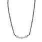 SJ SHUBHAM JEWELLERS™ 925 Sterling Silver Mangalsutra with Pearl & Black Beeds Crystal Chain for Women Studded Mangalsutra Necklace - JewelYaari By Shubham Jewellers
