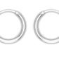 Shubham Jewellers Rehti Small Size Plain Bali Silver Hoops Earrings in Pure 92.5 Sterling Silver for Kids/Girls/Women