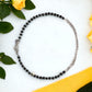 SJ SHUBHAM JEWELLERS™ Pure 925 Sterling Silver Small Crystal Beads Nazariya Anklet Payal for Women (Black) Gifts for Women (Pair/ 1 pc/Plain / 5 Ball Payal)