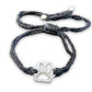 JEWELYAARI 925 New Oxidised Black Thread Silver Pug Paws Nazarbattu Nazaiya Anklet Bracelet for Girls, Women and Children with Silver Ghunghroo