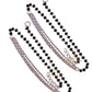 SJ SHUBHAM JEWELLERS™ Pure 925 Sterling Silver Small Crystal Beads Nazariya Anklet Payal for Women (Black) Gifts for Women (Pair/ 1 pc/Plain / 5 Ball Payal)