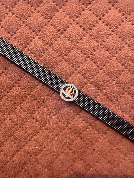 925 Band Bracelet in Silver Finish with CZ Stones
