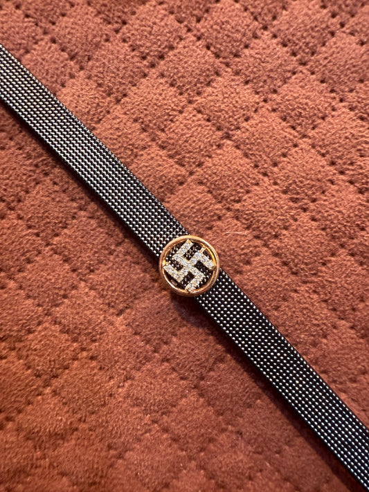 925 Band Bracelet in Silver Finish with CZ Stones