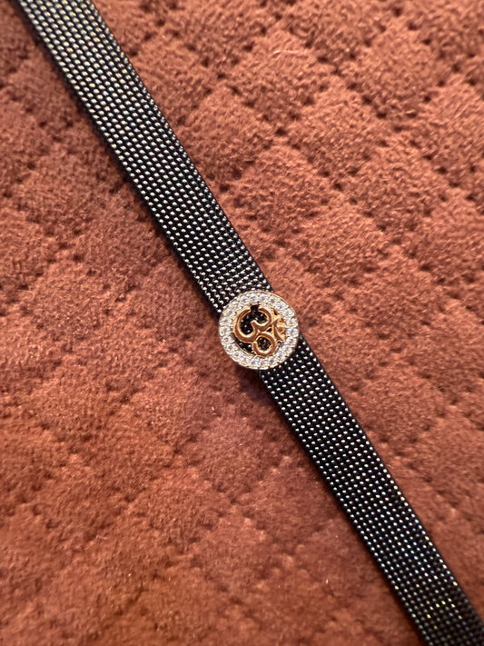 925 Band Bracelet in Silver Finish with CZ Stones