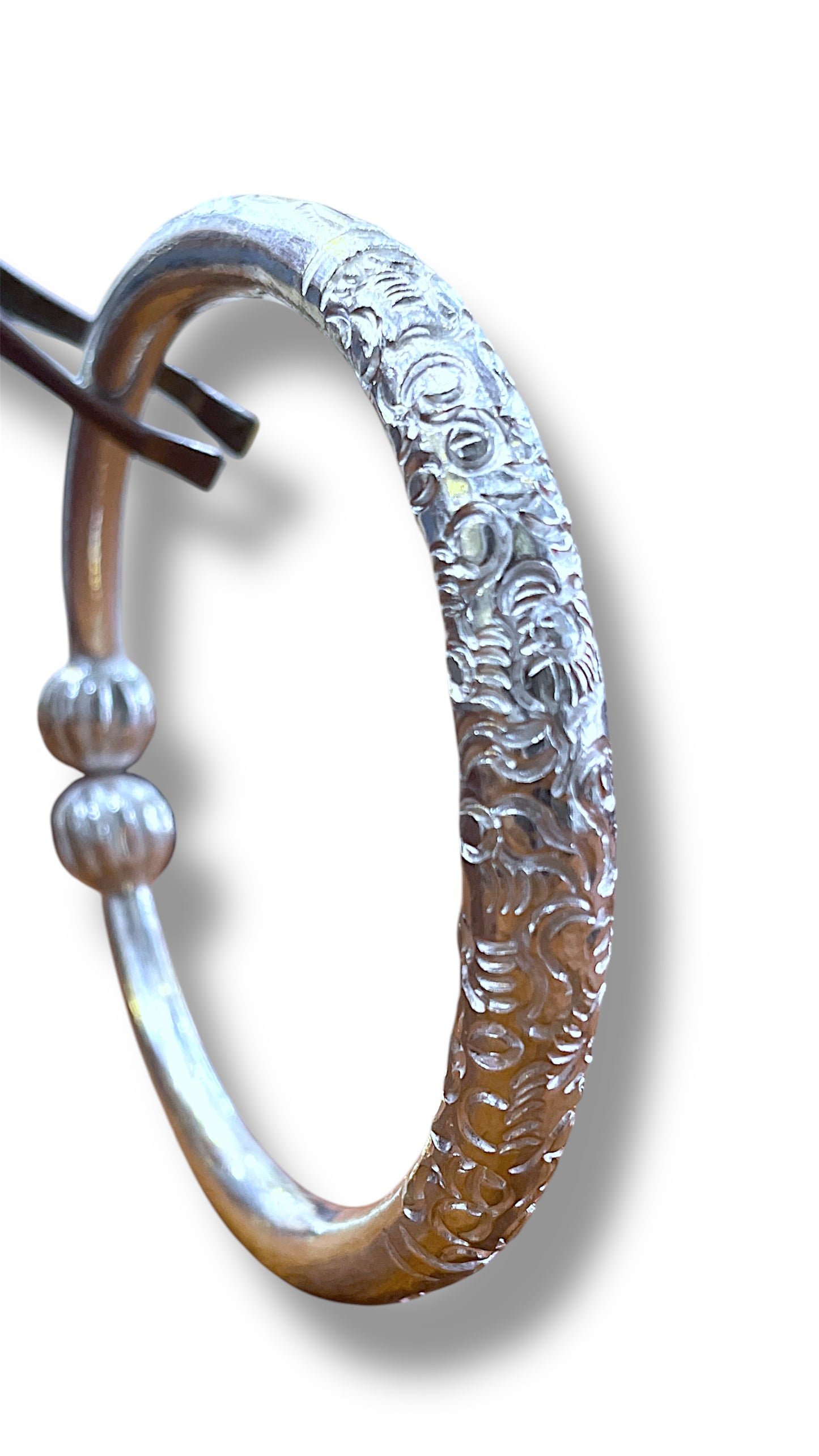 Buy 99% Pure Silver Handmade Kada – Heavy Traditional Kada (55gm–140gm)