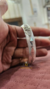 925 Pure Silver Kada - Damru & Trishool Mahadev Design