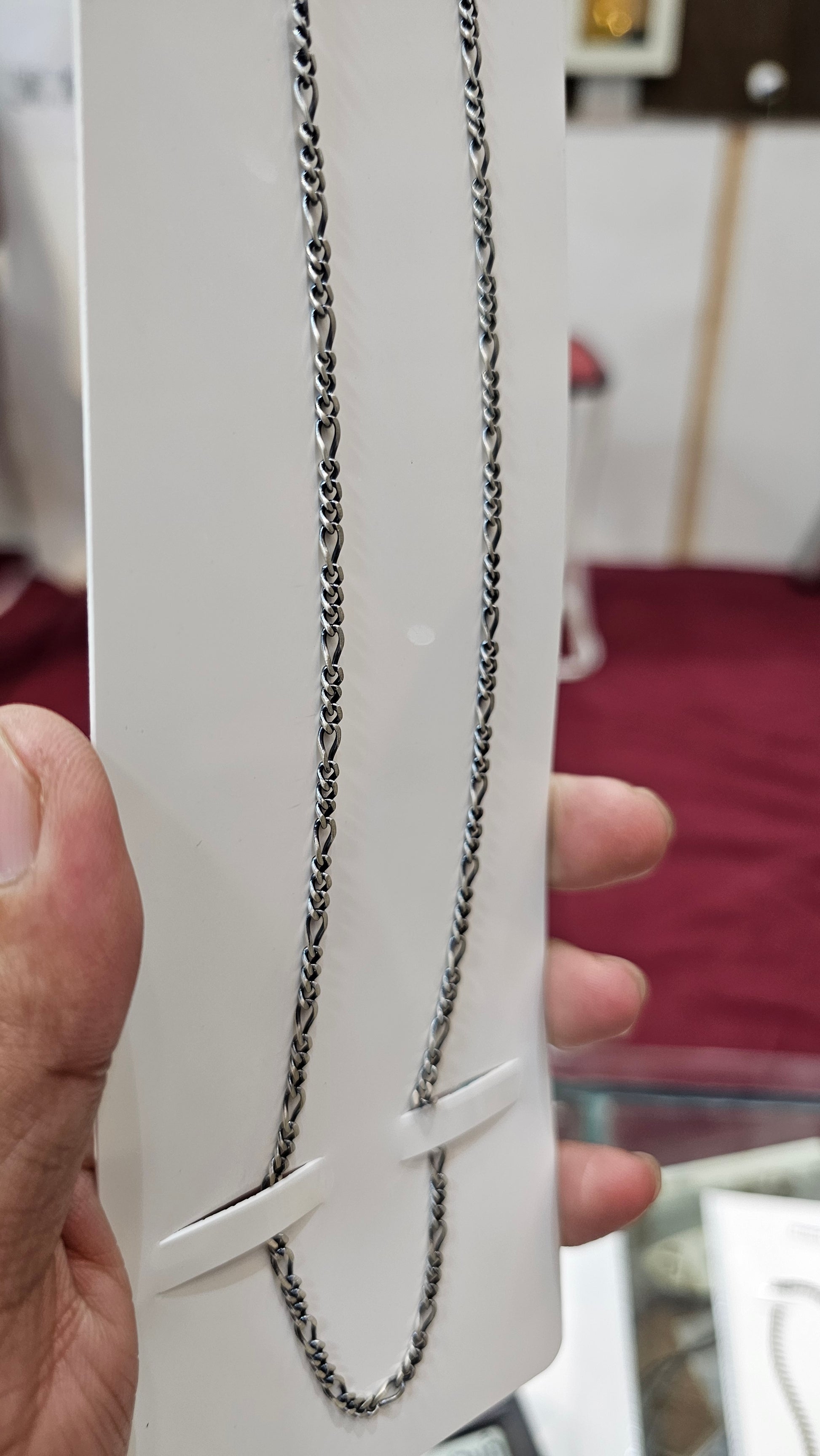 925 Sterling Silver Matt Finish Chain for Men – g 20 Inch Branded Hallmarked