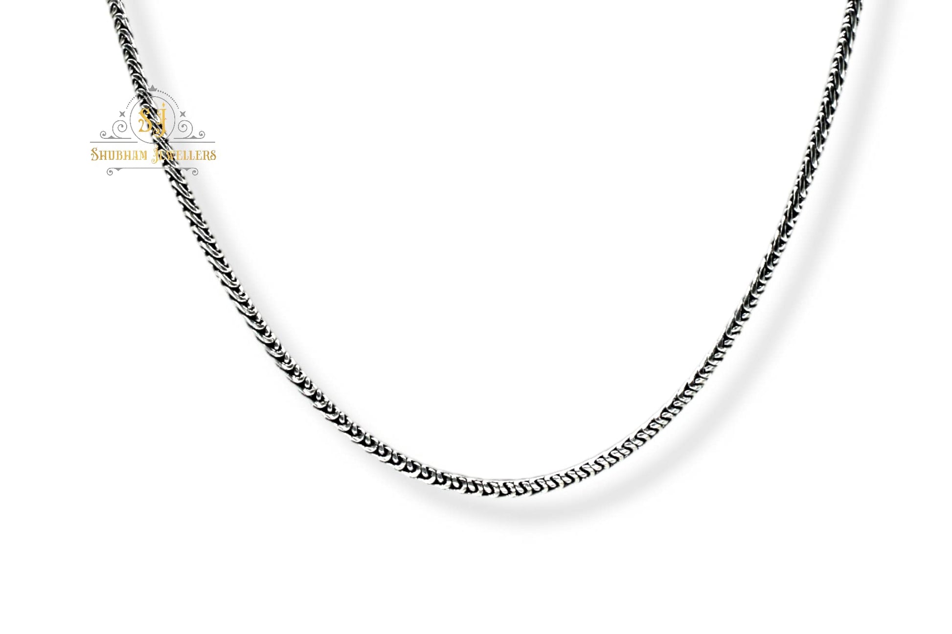 SJ SHUBHAM JEWELLERS? Pure 925 Sterling Silver Chain Necklace for