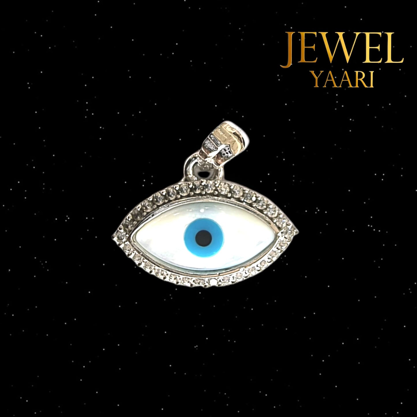 JEWELYAARIâ¢ By SJ Stylish Evil Eye Necklace Pendant Third Blue Eyes Amulet Protection Pendant for Girls, Women, Mens and Children (Evil Eye Pendant Only)