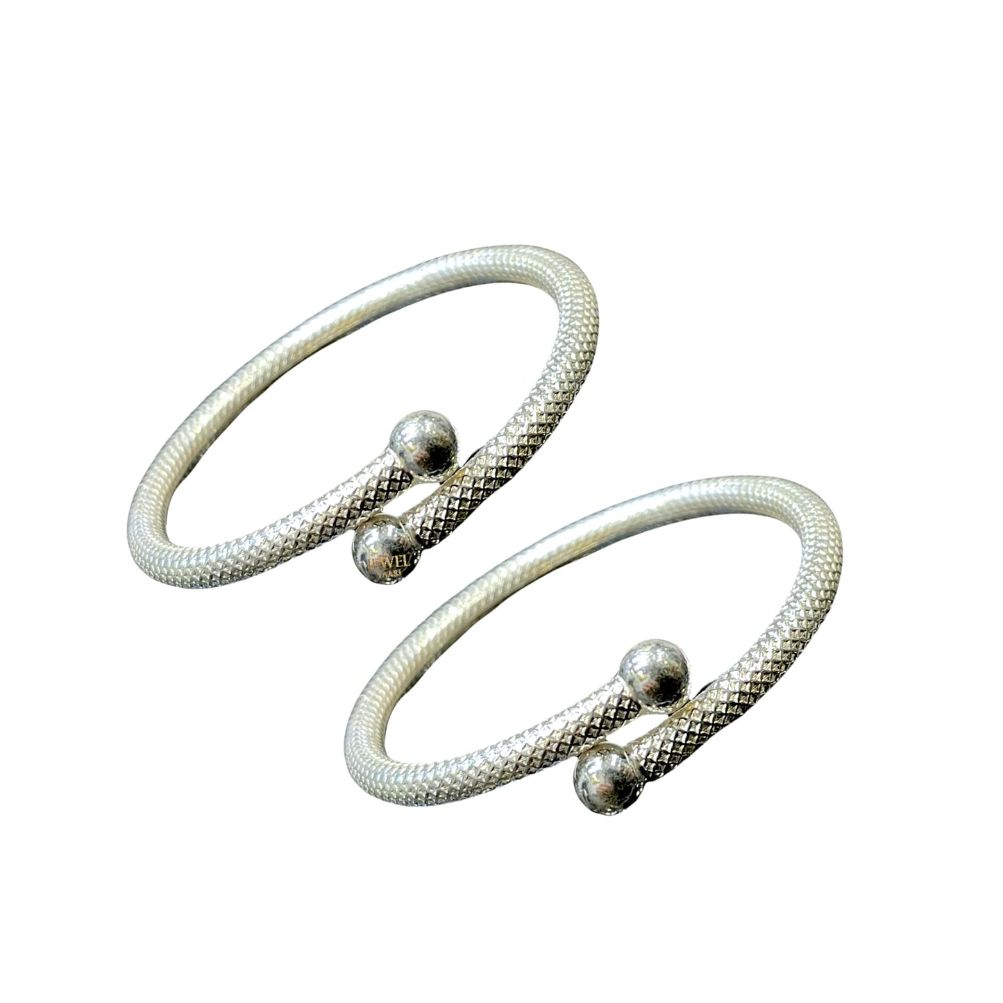 SJ SHUBHAM JEWELLERS? Exclusive Pure 925 Sterling Silver textured Kada for Baby Boys & Girls 1.45INCH