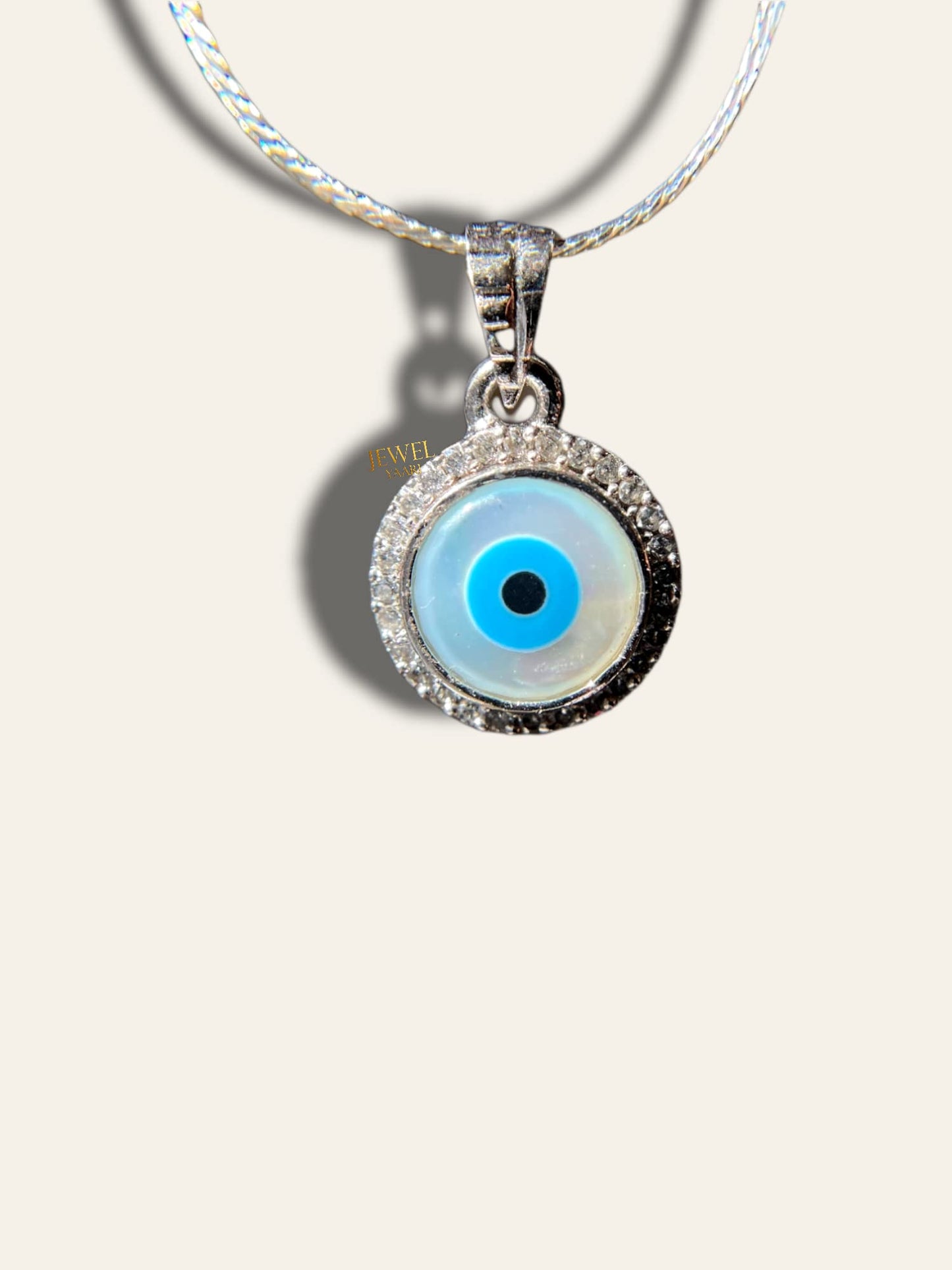 JEWELYAARIâ¢ By SJ Stylish Evil Eye Necklace Pendant Third Blue Eyes Amulet Protection Pendant for Girls, Women, Mens and Children (Evil Eye Pendant Only)
