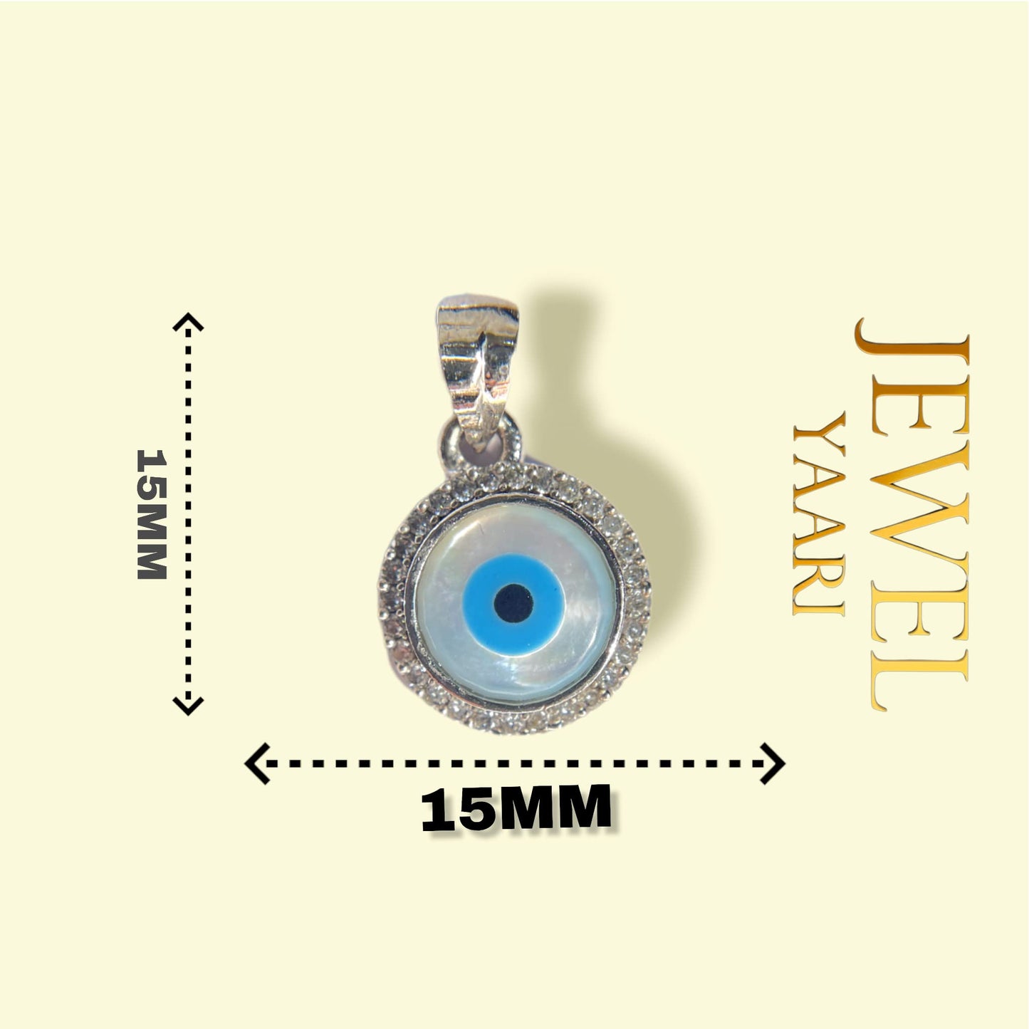 JEWELYAARIâ¢ By SJ Stylish Evil Eye Necklace Pendant Third Blue Eyes Amulet Protection Pendant for Girls, Women, Mens and Children (Evil Eye Pendant Only)