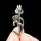 JewelYaari? By Shubham Jeweller Trishool Brooch/Lapel Pin with White Cubic Zirconia 925 Sterling Silver Brooch for Men and Women - JewelYaari By Shubham Jewellers