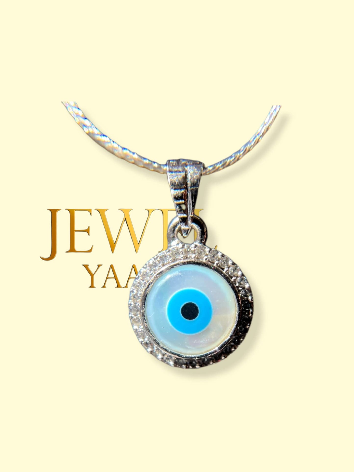 JEWELYAARIâ¢ By SJ Stylish Evil Eye Necklace Pendant Third Blue Eyes Amulet Protection Pendant for Girls, Women, Mens and Children (Evil Eye Pendant Only)