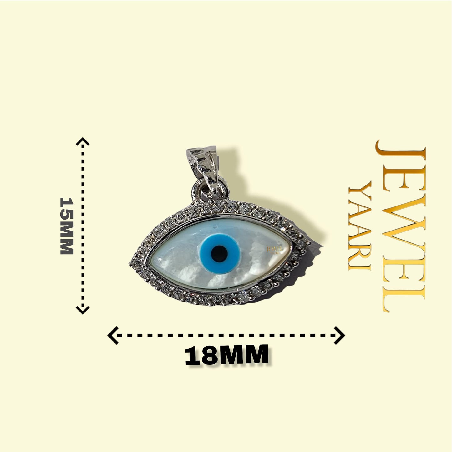 JEWELYAARIâ¢ By SJ Stylish Evil Eye Necklace Pendant Third Blue Eyes Amulet Protection Pendant for Girls, Women, Mens and Children (Evil Eye Pendant Only)