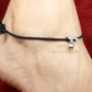 SJ SHUBHAM JEWELLERS Rehti 925 Oxidised Silver Black Thread Bird Nazarbattu/Nazaiya Anklet/Bracelet for Girls, Women and Children with Silver Ghunghroo