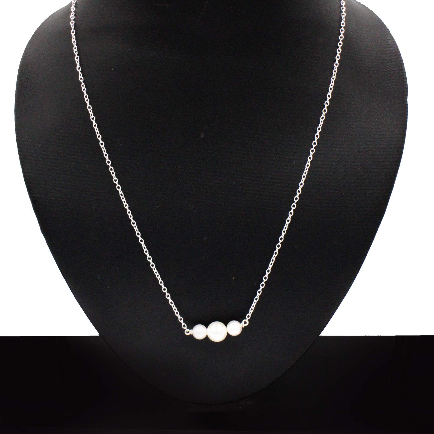 Shubham Jewellers Rehti SJ 925 Sterling Silver Pearl Pendant with Chain for Girls and Women(P) (SJRPEARL-3PRL)
